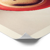 Guten Morgen glückliches Kaffeeposter Poster (Ecke)