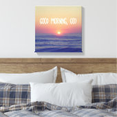 Guten Morgen Gott mit dem Sonnenaufgang des Ozeans Leinwanddruck (Insitu (Schlafzimmer))