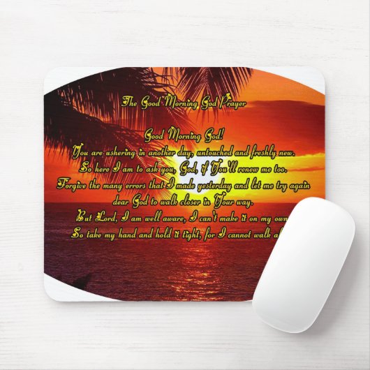 Guten Morgen Gottes Gebet Mousepad (Mit Mouse)