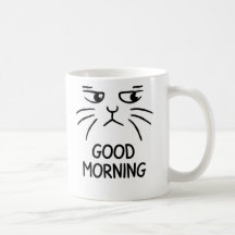 Guten Morgen – Grumpy Cat Gesicht Kaffeetasse