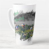 Guten Morgen Heißluftballon Latte Tasse (Linke Ecke)