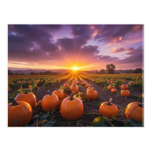 Guten Morgen Herbstfeld Fotodruck