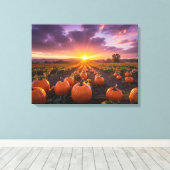 Guten Morgen Herbstfeld Leinwanddruck (Insitu (Holzboden))