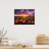 Guten Morgen Herbstfeld Poster (Küche)