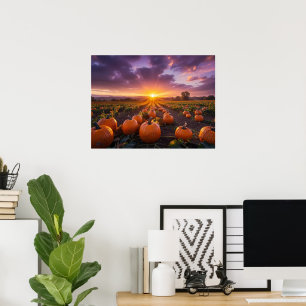 Guten Morgen Herbstfeld Poster