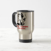 Guten Morgen herrlich Reisebecher (Vorderseite Links)