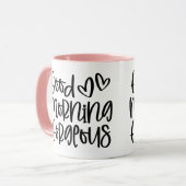 Guten Morgen herrlich Tasse (Vorderseite Links)