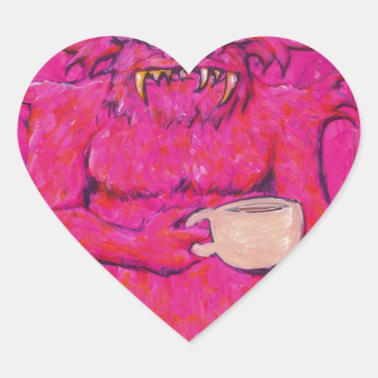 Guten Morgen! Herz-Aufkleber (Vorderseite)