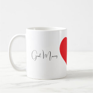 Guten Morgen Herz Tasse – Romantisches Kaffeetasse