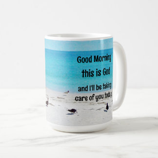 "Guten Morgen, hier spricht Gott" Kaffeetasse