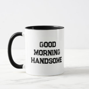 'Guten Morgen Hübscher' Charmantes Geschenk mit Ty Tasse