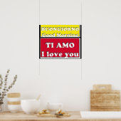 Guten Morgen - Ich Liebe dir Poster (Küche)