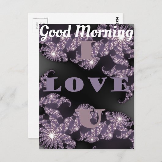 Guten Morgen, ich Liebe Sie haben einen schönen Ta Postkarte (Vorne/Hinten)