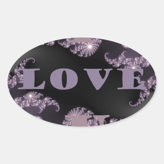 Guten Morgen ich Liebe You.png Ovaler Aufkleber (Vorderseite)