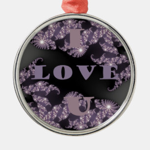 Guten Morgen ich Liebe You.png Silbernes Ornament