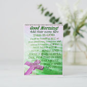 Guten Morgen, ihren Namen hinzufügen_ Postkarte (Stehend Vorderseite)