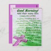 Guten Morgen, ihren Namen hinzufügen_ Postkarte (Vorne/Hinten)