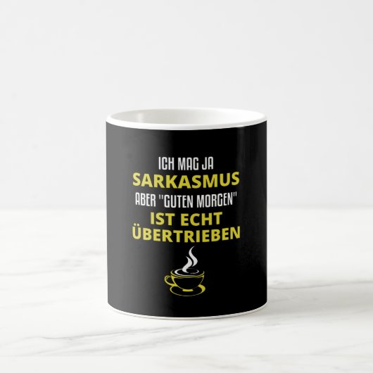 Guten Morgen ist es übers Sprichwort Kaffeetasse (Mittel)