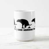 Guten Morgen Kackend Hund Kaffeetasse (Mittel)