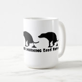 Guten Morgen Kackend Hund Kaffeetasse (VorderseiteRechts)