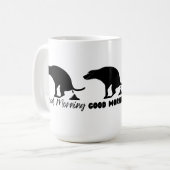 Guten Morgen Kackend Hund Kaffeetasse (Vorderseite Links)