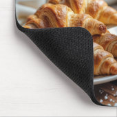 Guten Morgen Kaffee mit Croissants Mousepad (Ecke)