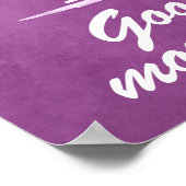 Guten Morgen Kaffeeküche Schild Poster (Ecke)