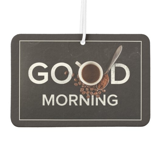 Guten Morgen Kaffeemaschine Autolufterfrischer (Rückseite)