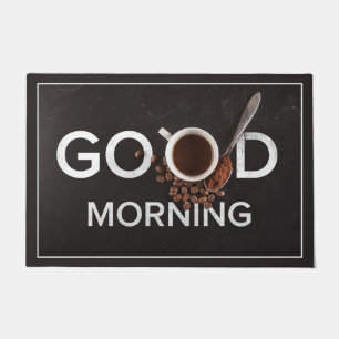 Guten Morgen Kaffeetüren Fußmatte