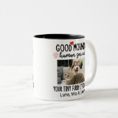 Guten Morgen Katze menschlicher Servant Custom Fun Zweifarbige Tasse (VorderseiteRechts)