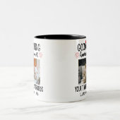 Guten Morgen Katze menschlicher Servant Custom Fun Zweifarbige Tasse (Mittel)