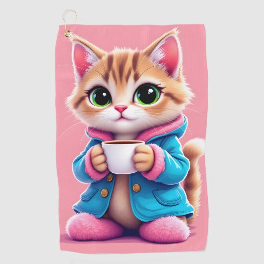 Guten Morgen, Kitten Golfhandtuch (Vorderseite)