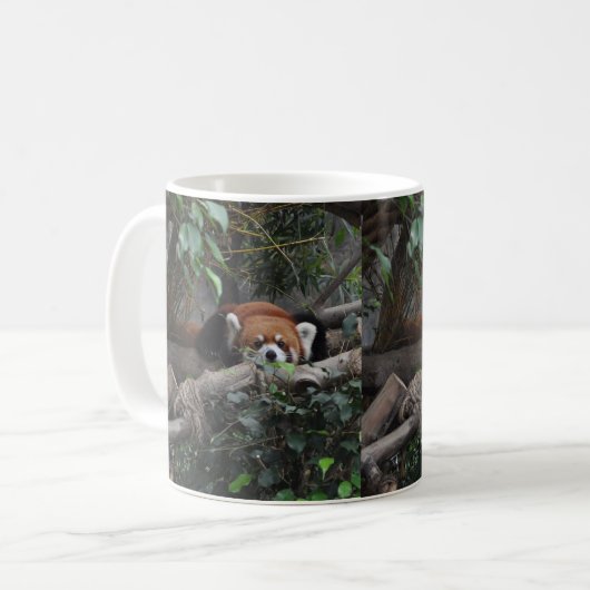 Guten Morgen, kleiner Roter Panda. Kaffeetasse (Vorderseite Links)