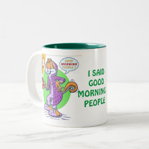 Guten Morgen Leute Zweifarbige Tasse