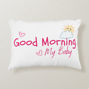 Guten Morgen, mein Baby entwirft Dekokissen