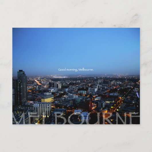 Guten Morgen, Melbourne Postkarte (Vorderseite)