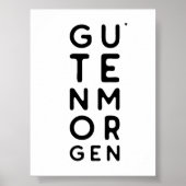 Guten Morgen - minimalistic typography poster (Vorne)