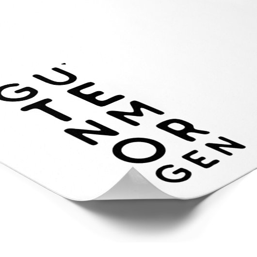 Guten Morgen - minimalistic typography poster (Ecke)