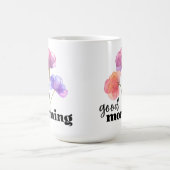 Guten Morgen (mit Blume) Kaffeetasse (Mittel)