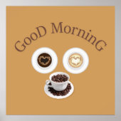 Guten Morgen mit Kaffee Poster (Vorne)