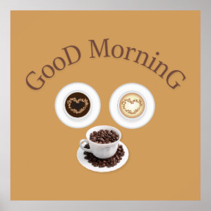 Guten Morgen mit Kaffee Poster
