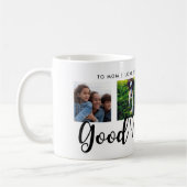 Guten Morgen | Moderne Typografie Vier-Foto-Gitter Kaffeetasse (Links)