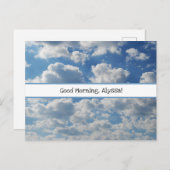 Guten Morgen Name Schöne Wolken Foto-Vorlage Postkarte (Vorne/Hinten)