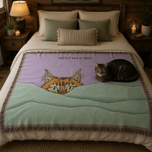 Guten Morgen Orange Cat Funny Decke