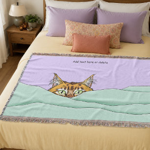 Guten Morgen Orange Cat Funny Decke