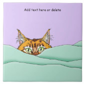 Guten Morgen Orange Cat Funny Fliese (Vorderseite)