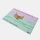 Guten Morgen Orange Cat Funny Fußmatte (Schrägansicht)