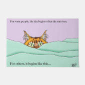 Guten Morgen Orange Cat Funny Fußmatte (Vorderseite)