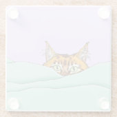 Guten Morgen Orange Cat Funny Glasuntersetzer (Rückseite)