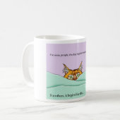 Guten Morgen Orange Cat Funny Kaffeetasse (Vorderseite Links)